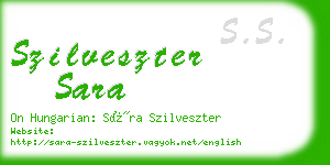 szilveszter sara business card